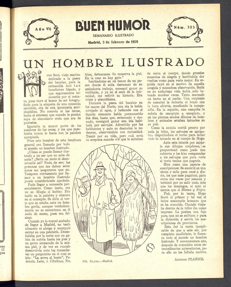 Buen Humor: semanario satrico. 5 de febrero de 1928