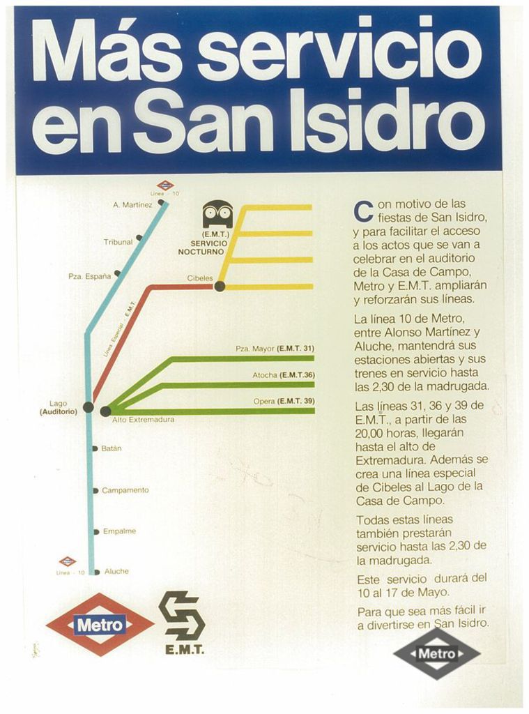 Campaa publicitaria "Ms servicio en San Isidro"