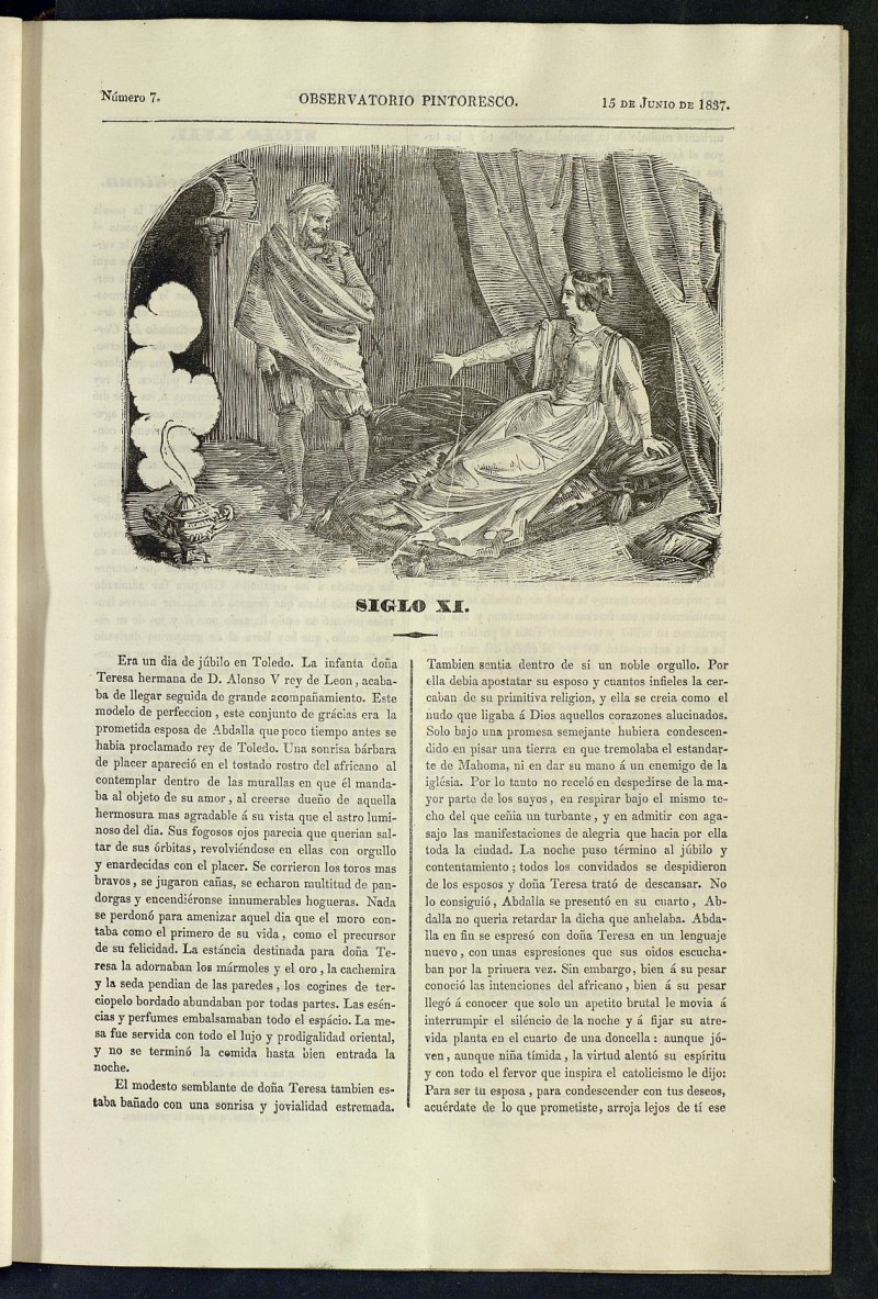 El Observatorio Pintoresco de 15 de junio de 1837, n 7