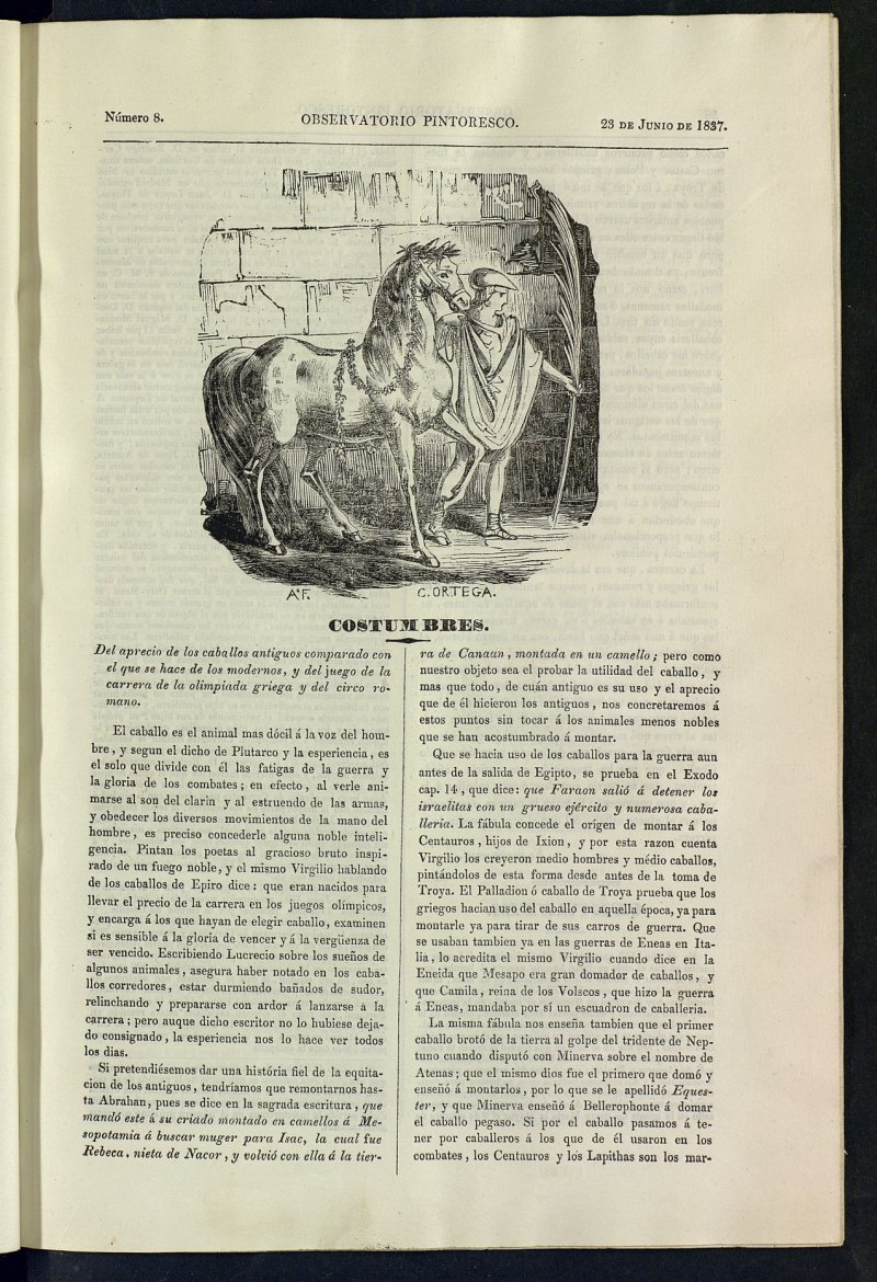 El Observatorio Pintoresco de 23 de junio de 1837, n 8