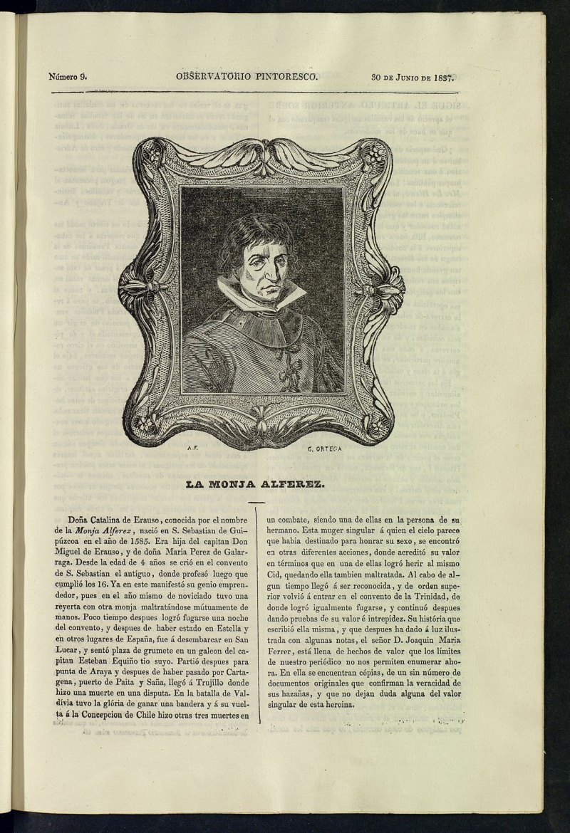 El Observatorio Pintoresco de 30 de junio de 1837, n 9