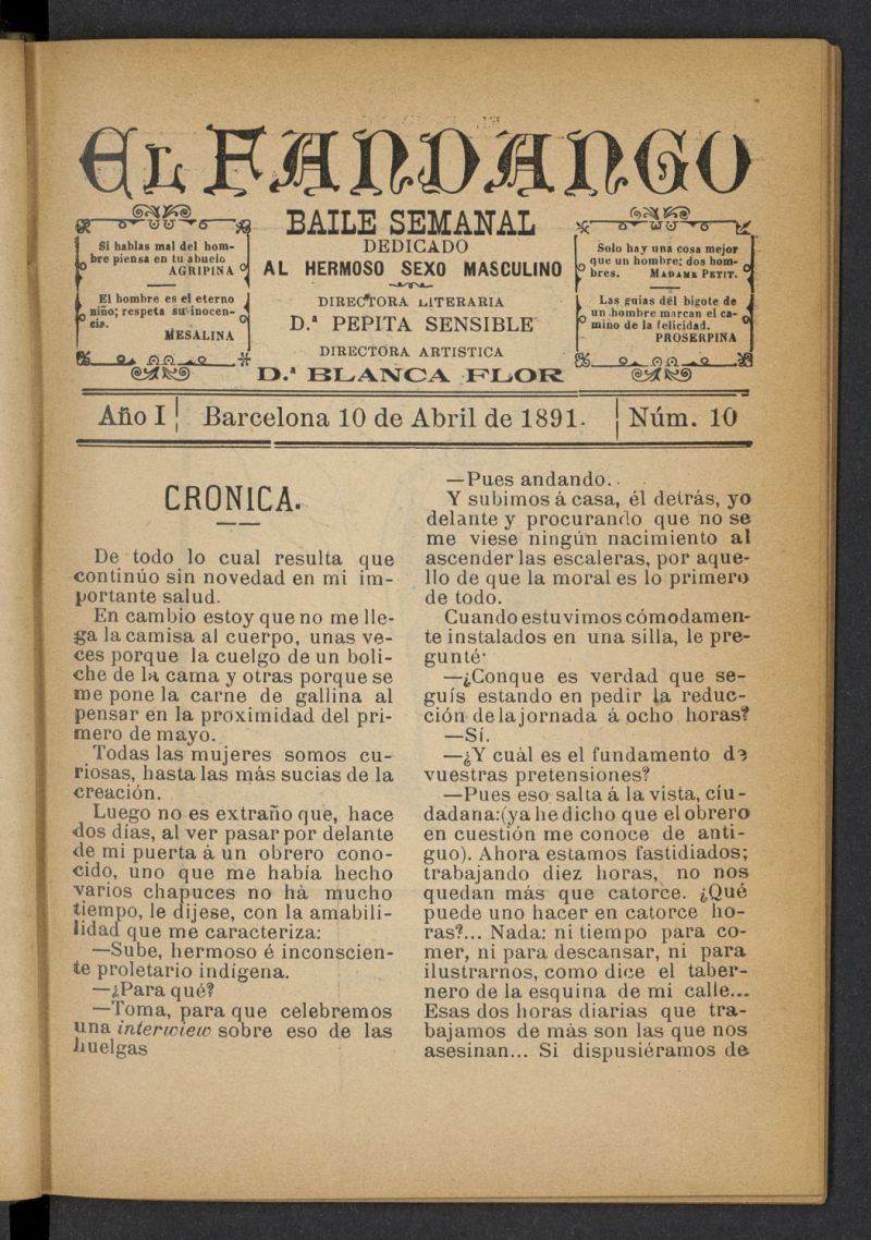 El Fandango del 10 de abril de 1891, n 10