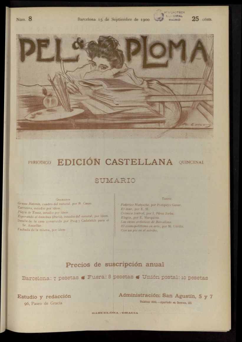 Pel & Ploma del 15 de septiembre de 1900, n 8