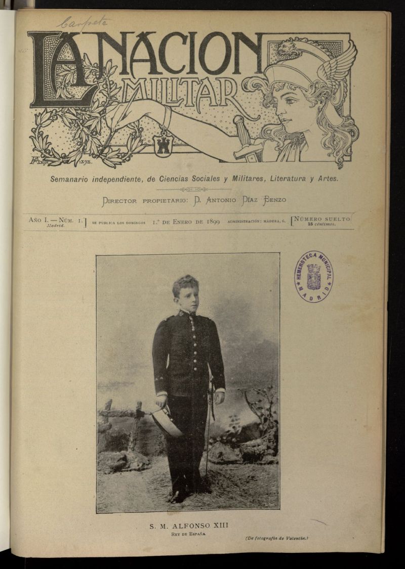 La Nacin Militar del 1 de enero de 1899