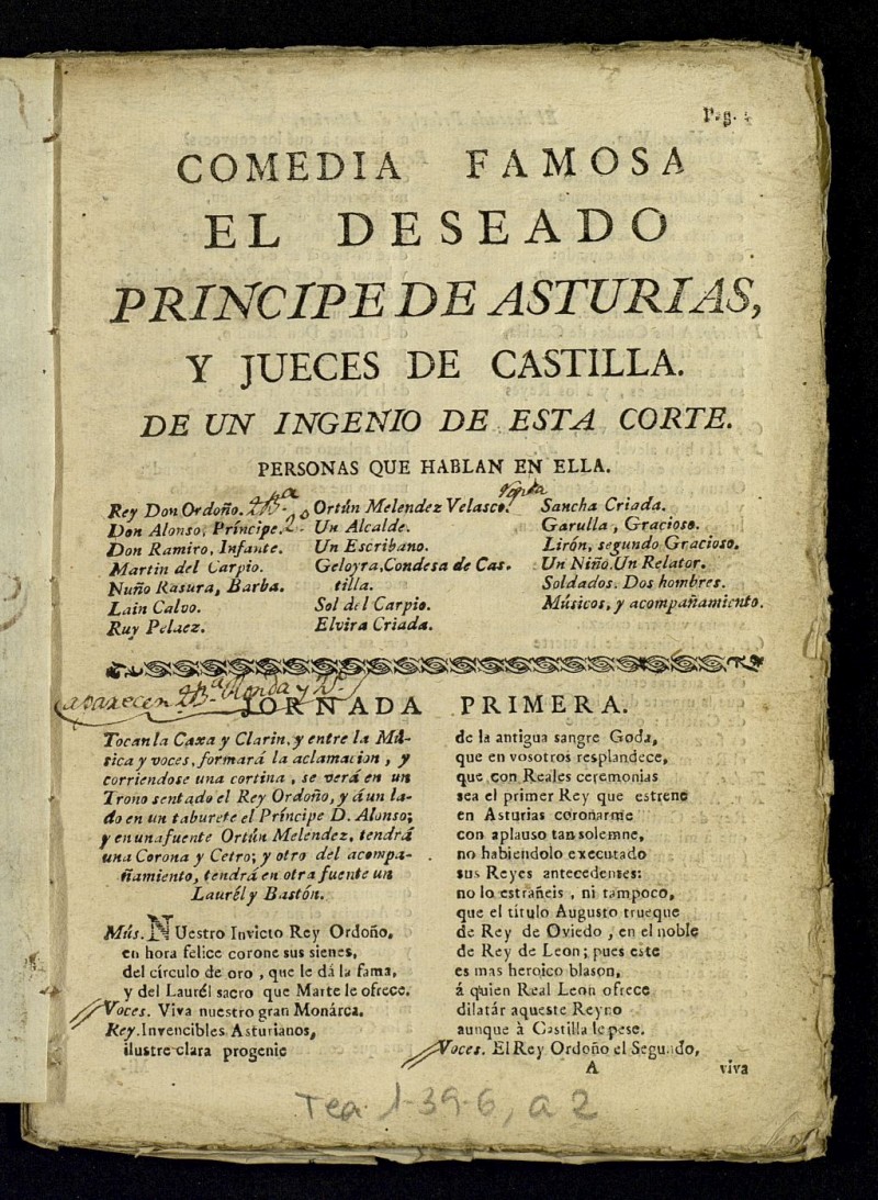 El deseado prncipe de Asturias, y jueces de Castilla