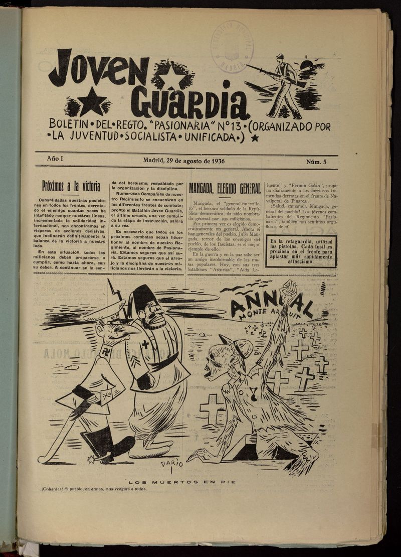 Joven Guardia: Boletn del Regimiento Pasionaria