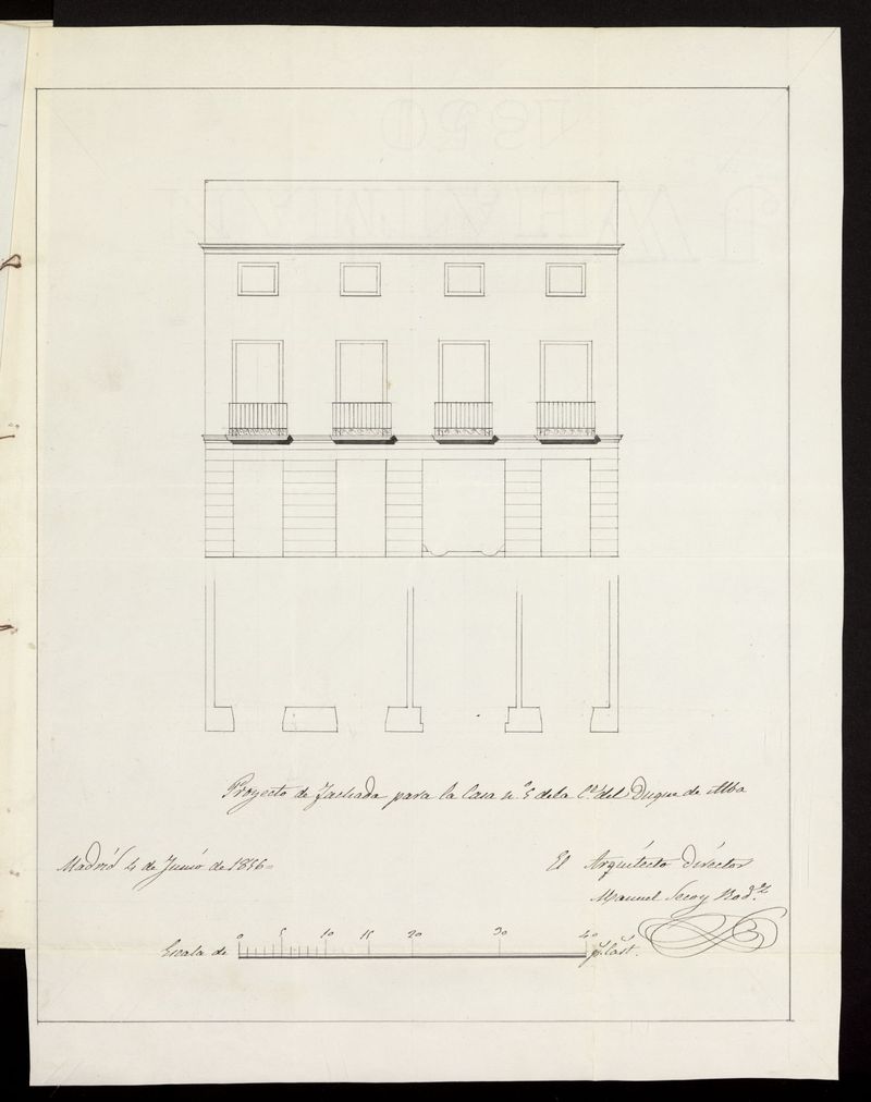 D. Mariano Alonso, como apoderado del Sr. Marqus de Villamediana, licencia para reedificar la casa calle del Duque de Alba, n 5. (1856)