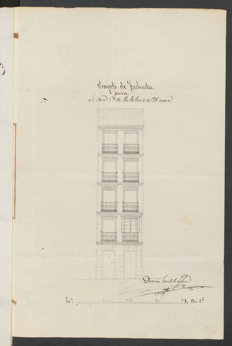 D Francisca Larrea de Zazo, licencia para construir de nueva planta la casa calle de Relatores n 18