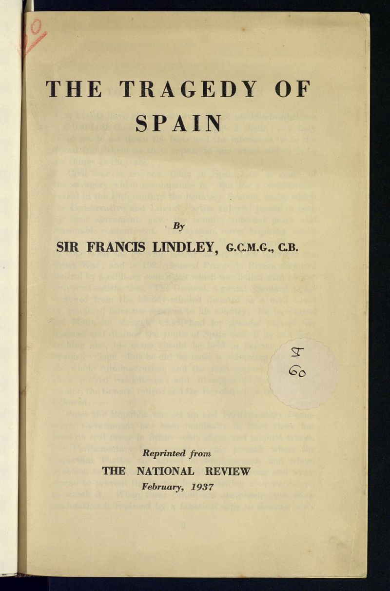 The tragedy of Spain