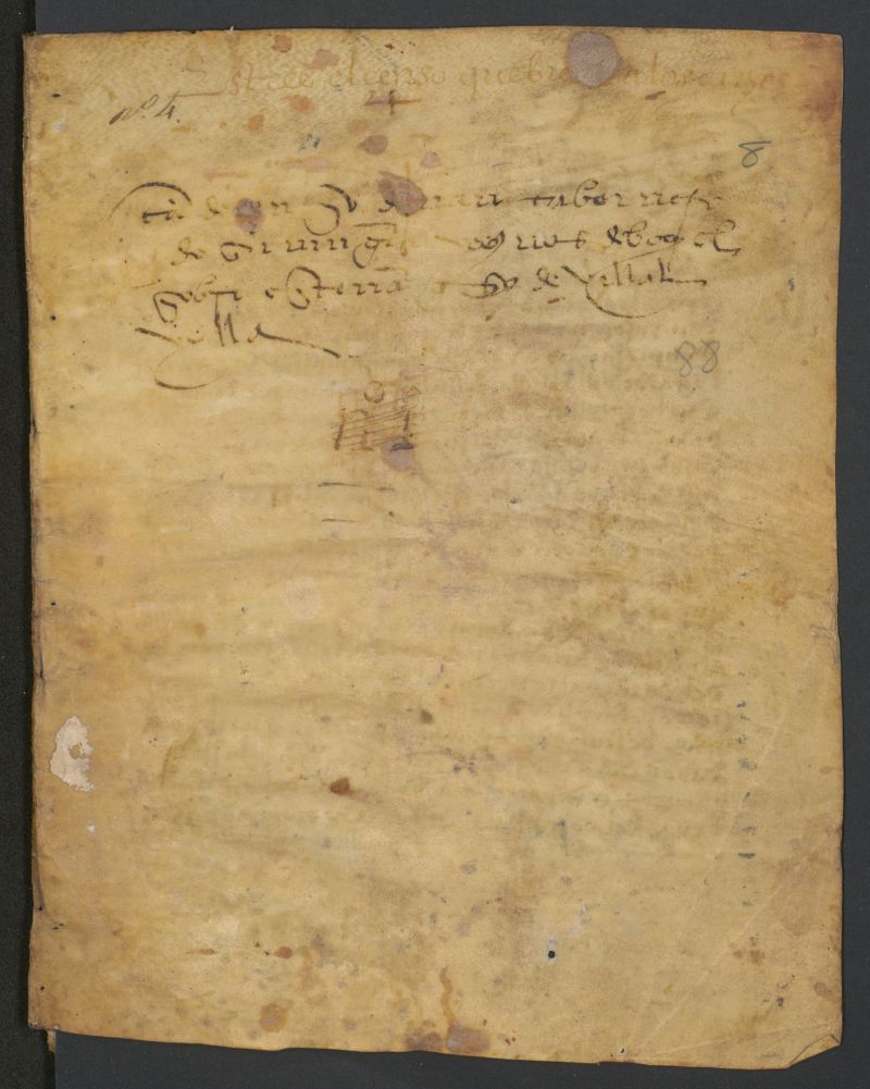 Sepan quantos esta carta de enso bieren como yo pedro de angulo hiso de juan fernan[de]z besino de billalvilla [i.e. Villalbilla de Burgos] difunto...vesino de...Burgos, otorgo...por nombre de censo perpetuamente...a don esteban gonzalez, vesino del lugar de Villalbilla...