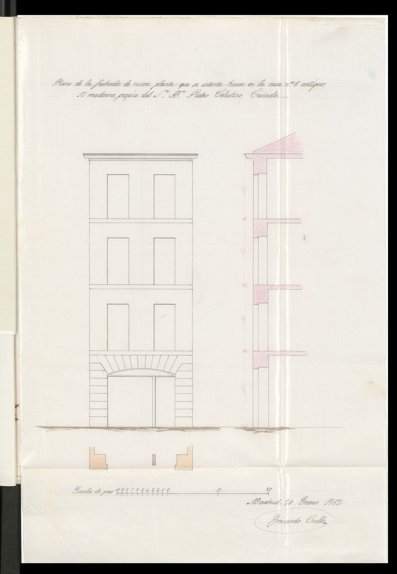 D. Pedro Celestino Caedo, en solicitud de licencia para construir de nueva planta la casa n 17 de la calle del Soldado.