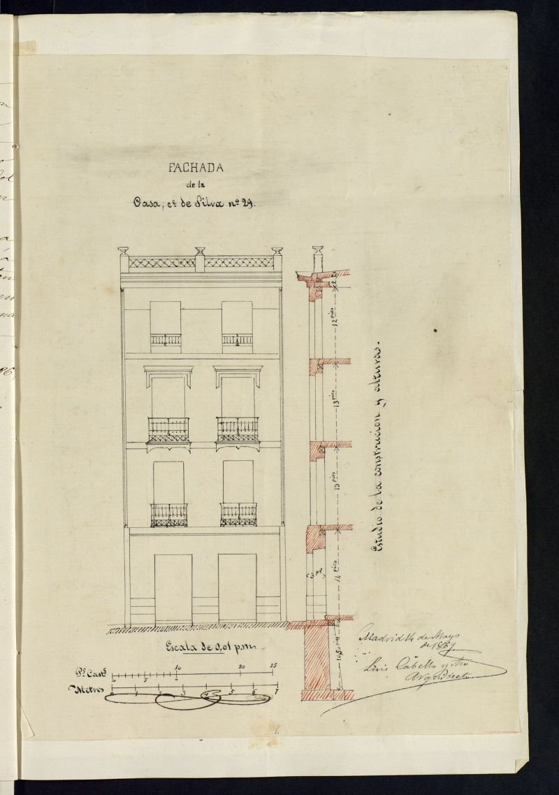 D Erceta Mernent, para construir de nueva planta la casa n 29  de la calle de Silva.