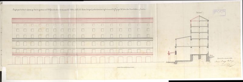 D. Juan de Castro Fontela,en solicitud de licencia para edificar de nueva planta en los solares del Salitre ns 9 y 10, hoy calle del Doctor Fourquet ns 20 y 22.