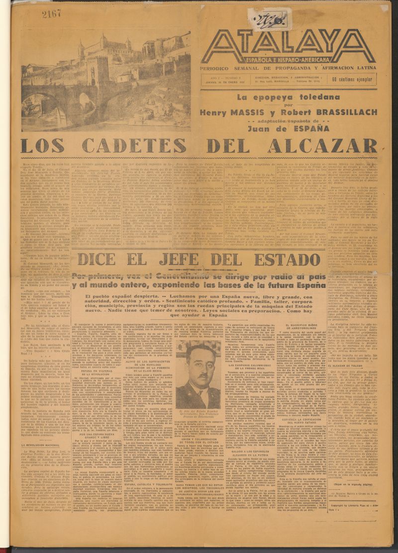 Atalaya Espaola e Hispano-Americana : Peridico Semanal de Propaganda y Afirmacin Latina