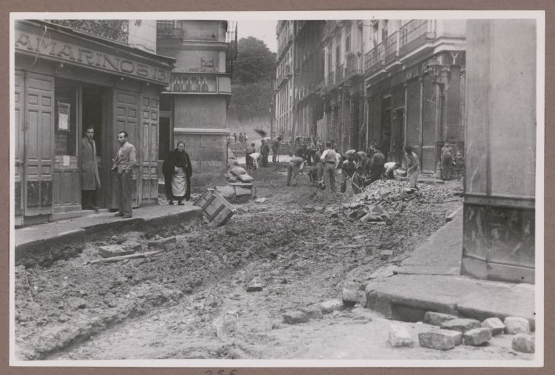 Calle de las Minas en obras