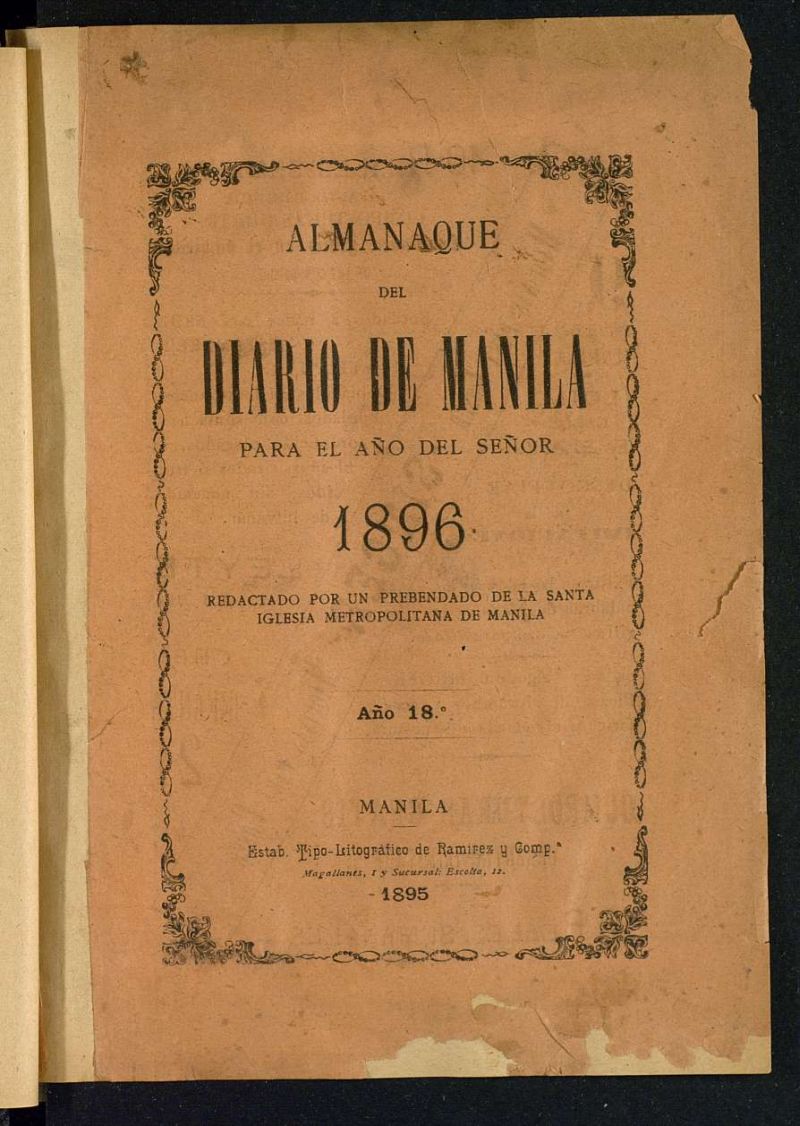 Almanaque del Diario de Manila para el ao 1896