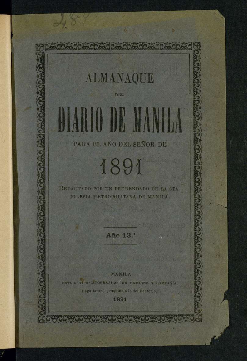 Almanaque del Diario de Manila para el ao 1891