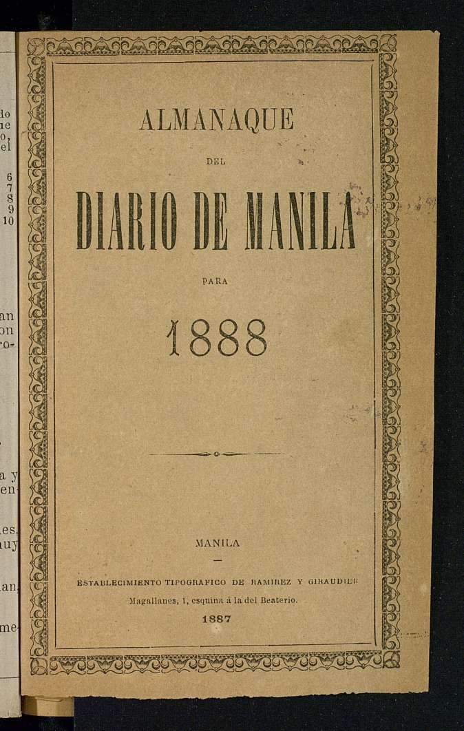 Almanaque del Diario de Manila para el ao 1888